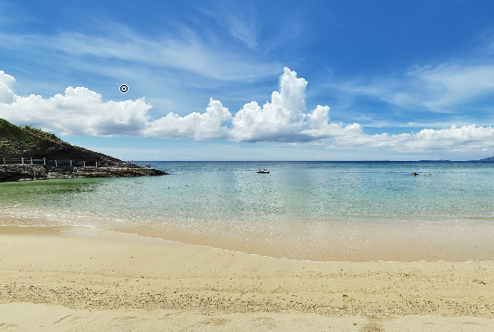 ホテル みゆきビーチのパノラマビューと雨雲レーダー/沖縄県恩納村
