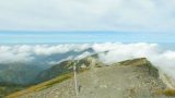 白馬岳山頂からの景色パノラマビューと雨雲レーダー/富山県朝日町