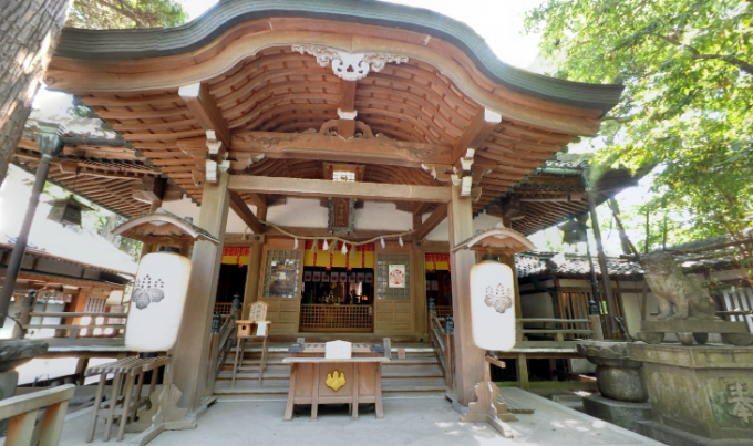 竹島神社のパノラマビューと雨雲レーダー/愛知県蒲郡