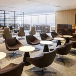 羽田空港・国際線 JAL「サクララウンジ(Sakura Lounge)」パノラマビュー