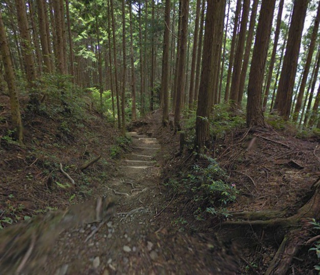 熊野参詣道（熊野古道）中辺路 大門坂のストリートビューと天気・地図/世界遺産