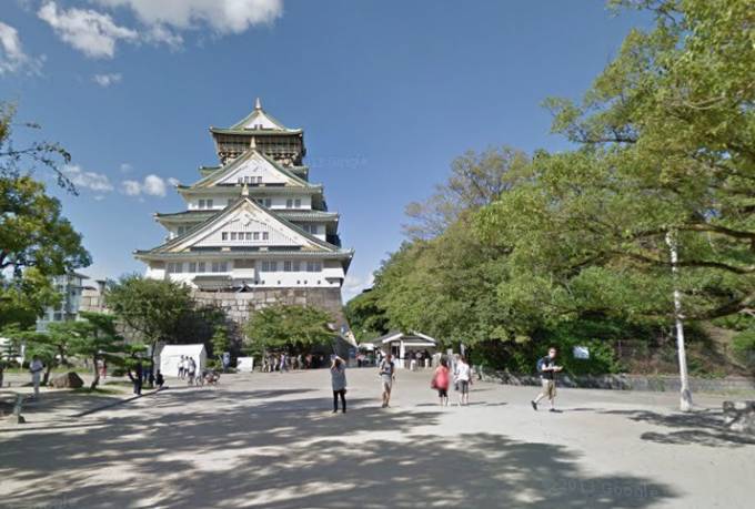 大阪城公園を散歩気分でみれるストリートビューと天気 地図 大阪府大阪市
