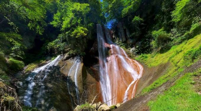 草津温泉 嫗仙の滝 がみえるパノラマビューと天気・地図/群馬県草津町
